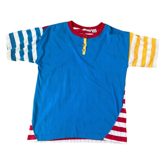 jason maxwell Tops - Jason Maxwell Vintage Women’s Multicolor Striped Top – Colorblock Tee | Size L